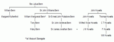Family tree showing me and Tony Benn