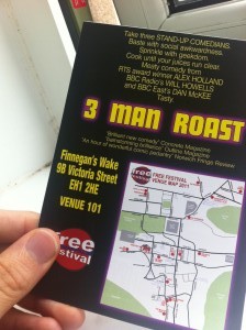 Three Man Roast flyer