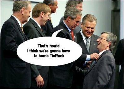 George W Bush plans to bomb TieRack