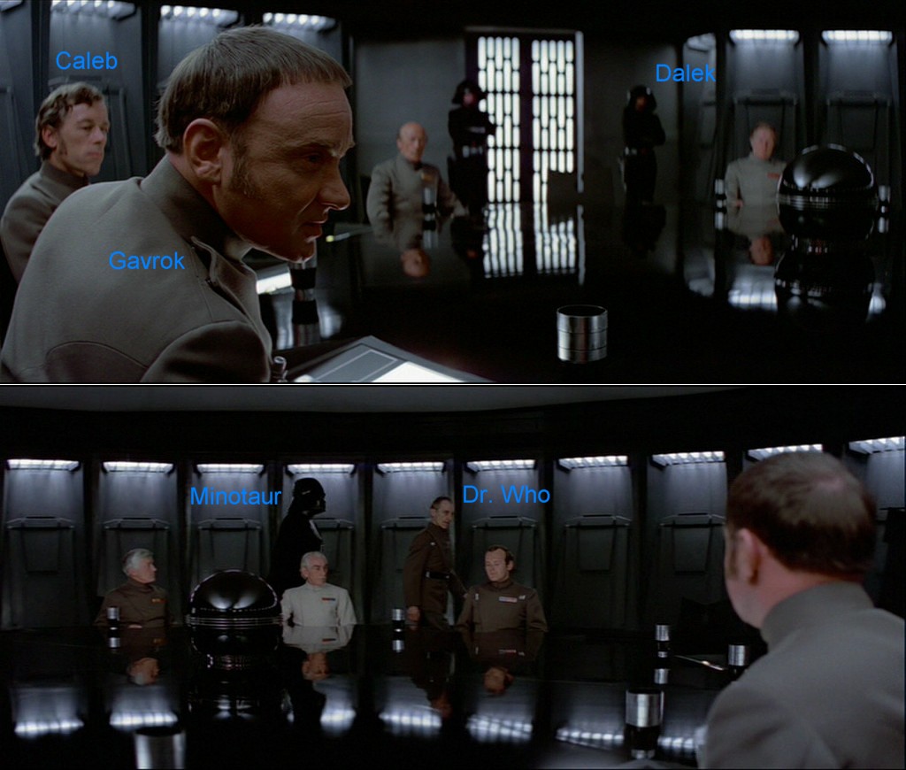 Star Wars conference room with answers