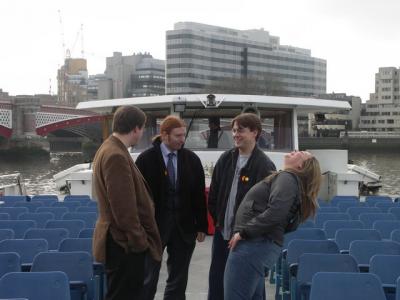 Four of us on the boat -  all photos by Peter Bancroft