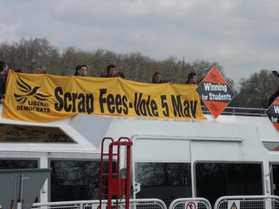 Scrap Fees banner and Winning for Students diamond